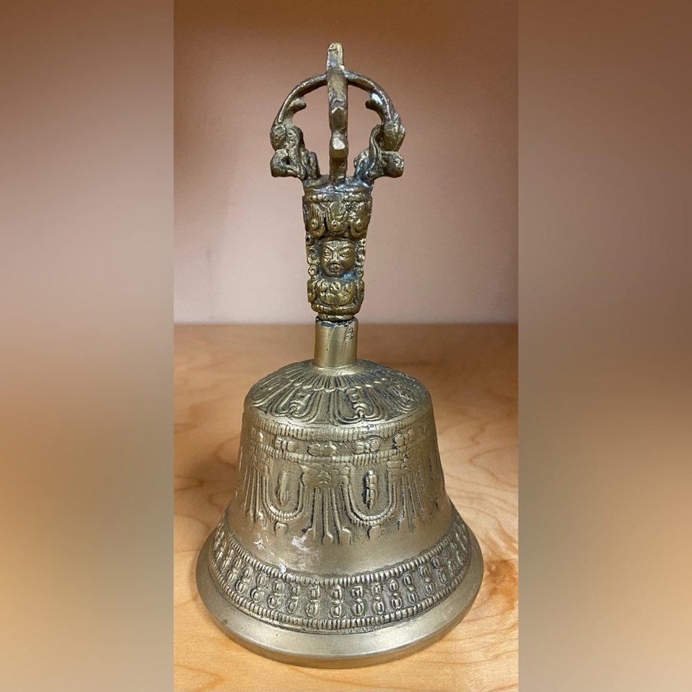 ANTIQUE BRONZE LARGE BELL 6” TALL